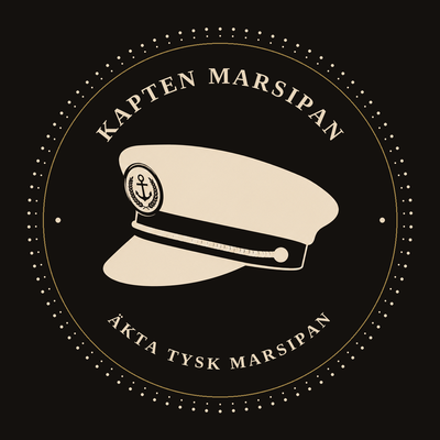 Kapten Marsipan — sigill med kaptensmössa och ankarmärke